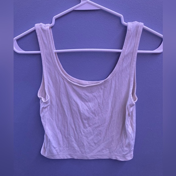 Shein Cream Ribbed Tank - Picture 2 of 3